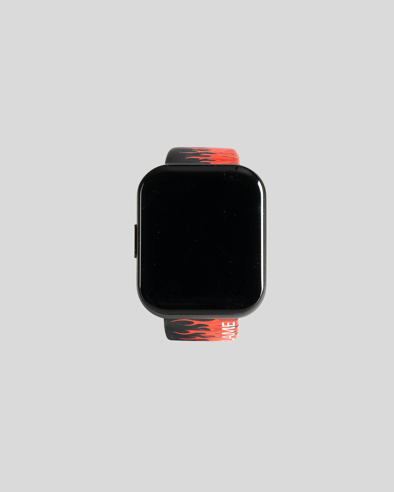 Vision Of Super BLACK SMARTWATCH WITH RED FLAMES AND WHITE LOGO Promozione