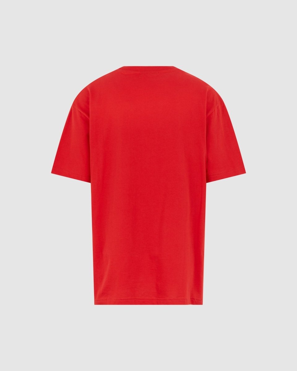 Vision Of Super RED T-SHIRT WITH EMBROIDERED FLAMING HEART Prezzo Ridotto