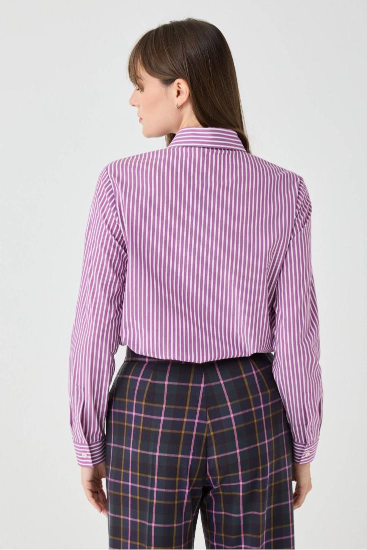 Zanetti 1965 Camicia a righe con dettaglio a fiori Promozione Limitata