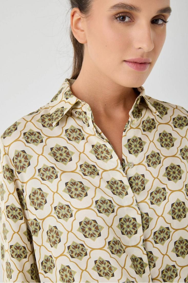 Zanetti 1965 Camicia in viscosa stampata Fino Al -60%