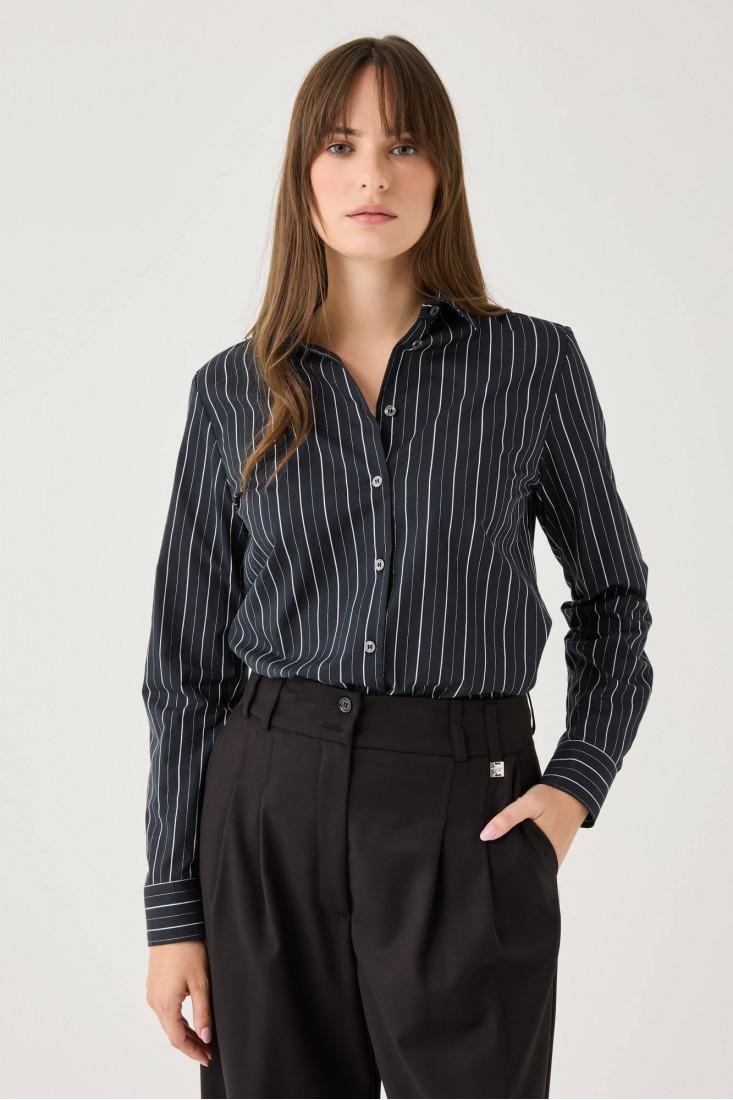 Zanetti 1965 Camicia manica lunga con righe argento Affare Del Giorno