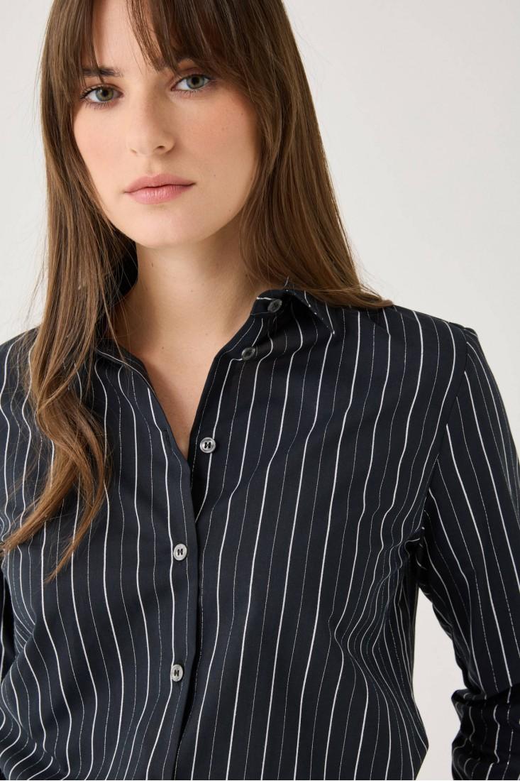 Zanetti 1965 Camicia manica lunga con righe argento Affare Del Giorno