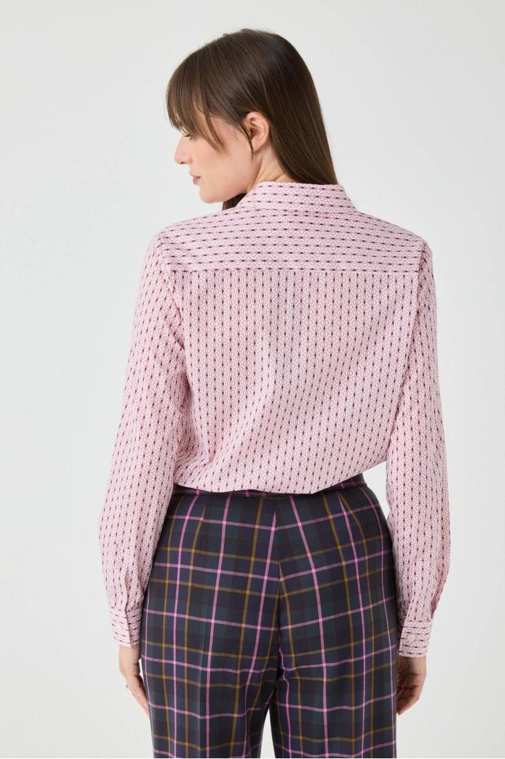 Zanetti 1965 Camicia con microstampa geometrica Prezzo Ridotto