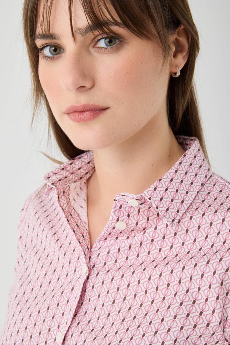 Zanetti 1965 Camicia con microstampa geometrica Prezzo Ridotto