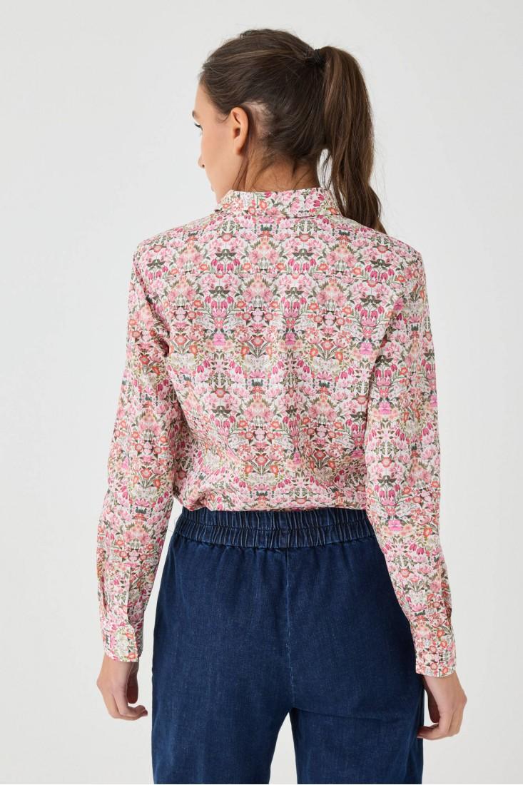 Zanetti 1965 Camicia di cotone a fiori Liberty London Convenienza