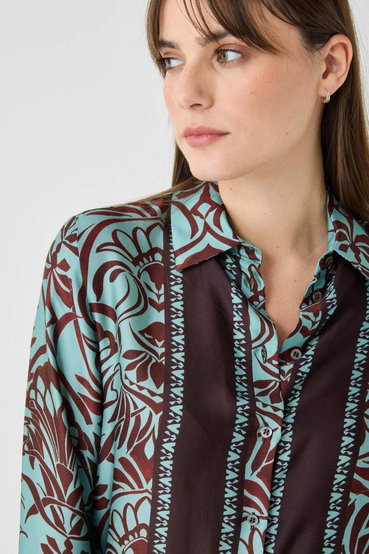 Zanetti 1965 Camicia in viscosa con stampa a fiori Novità