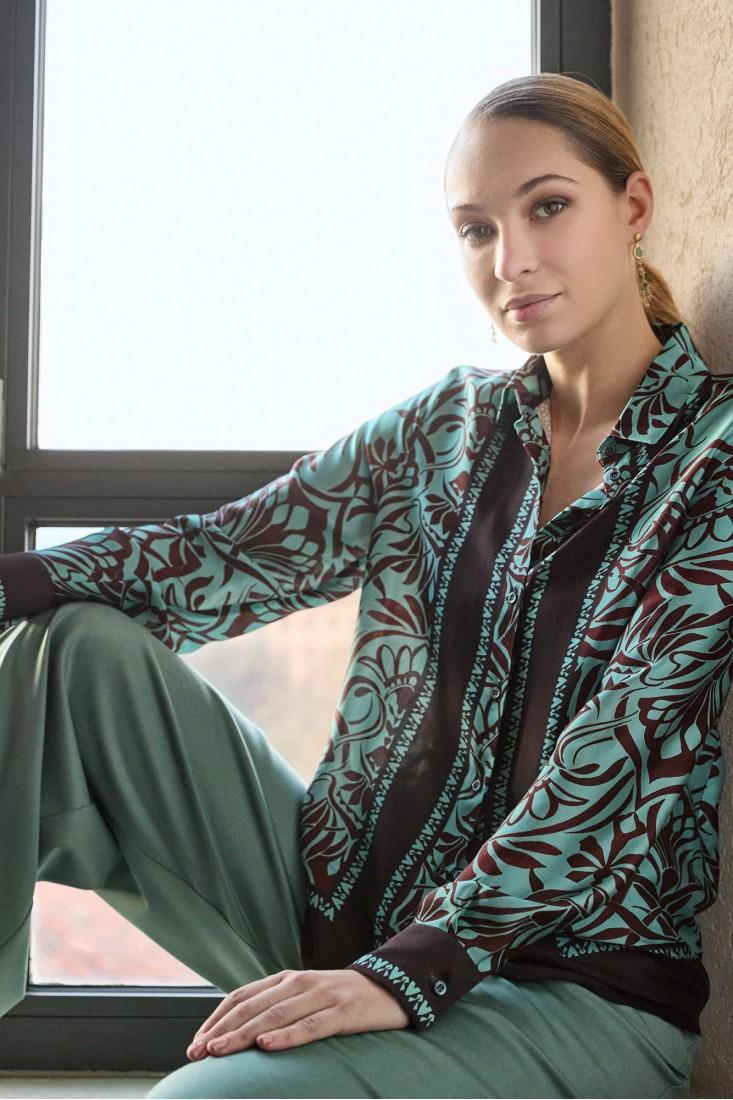Zanetti 1965 Camicia in viscosa con stampa a fiori Novità