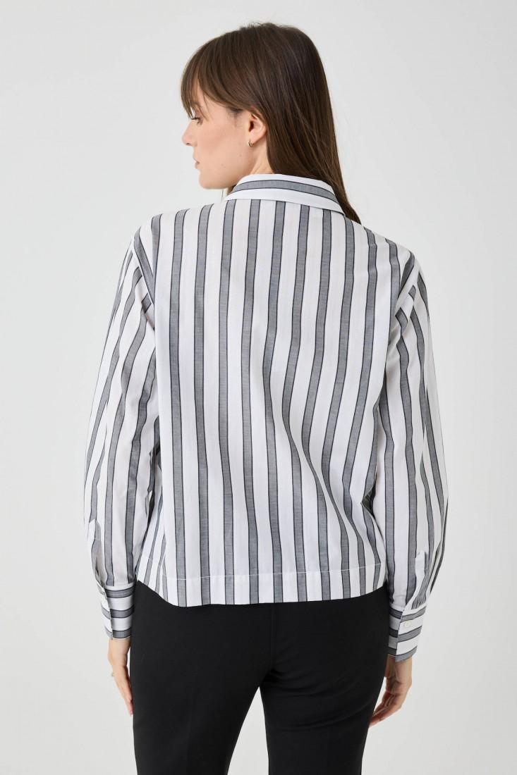 Zanetti 1965 Camicia a righe con inserti lurex Sconto