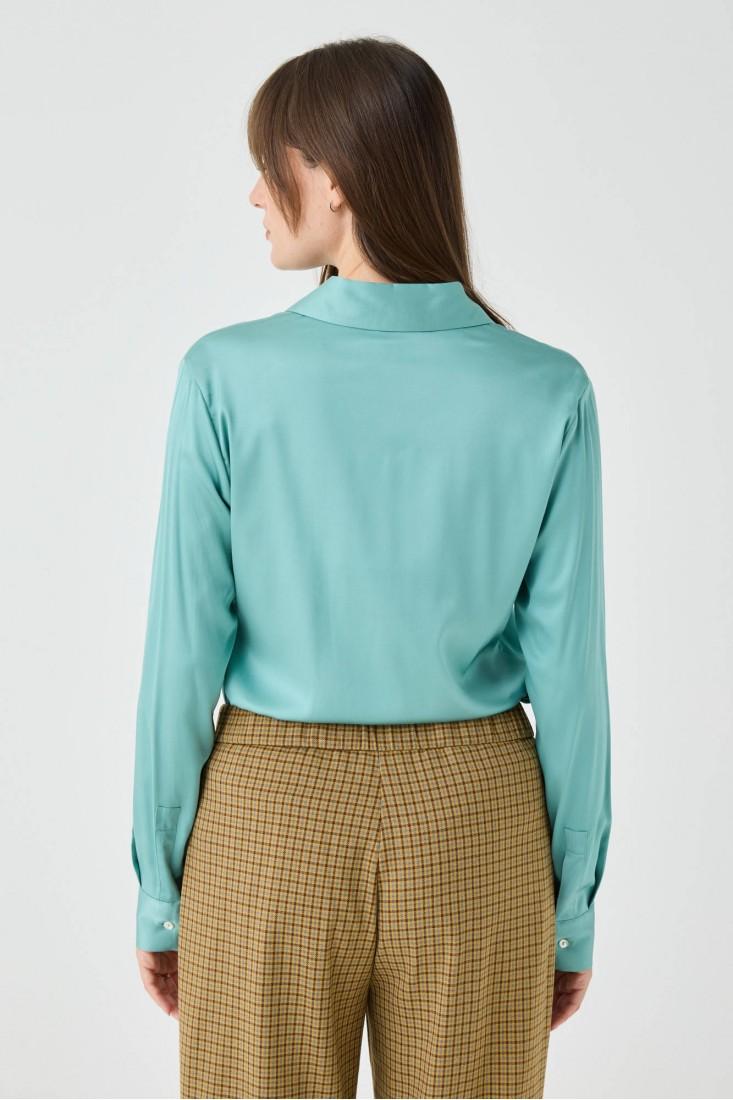 Zanetti 1965 Camicia in viscosa stretch tinta unita Economico