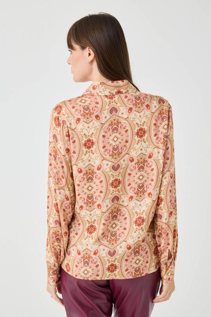 Zanetti 1965 Camicia in viscosa con stampa paisley Online