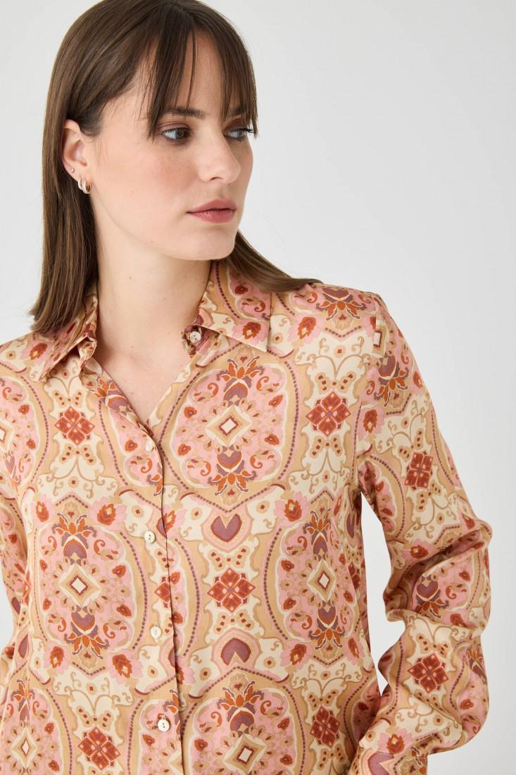 Zanetti 1965 Camicia in viscosa con stampa paisley Online