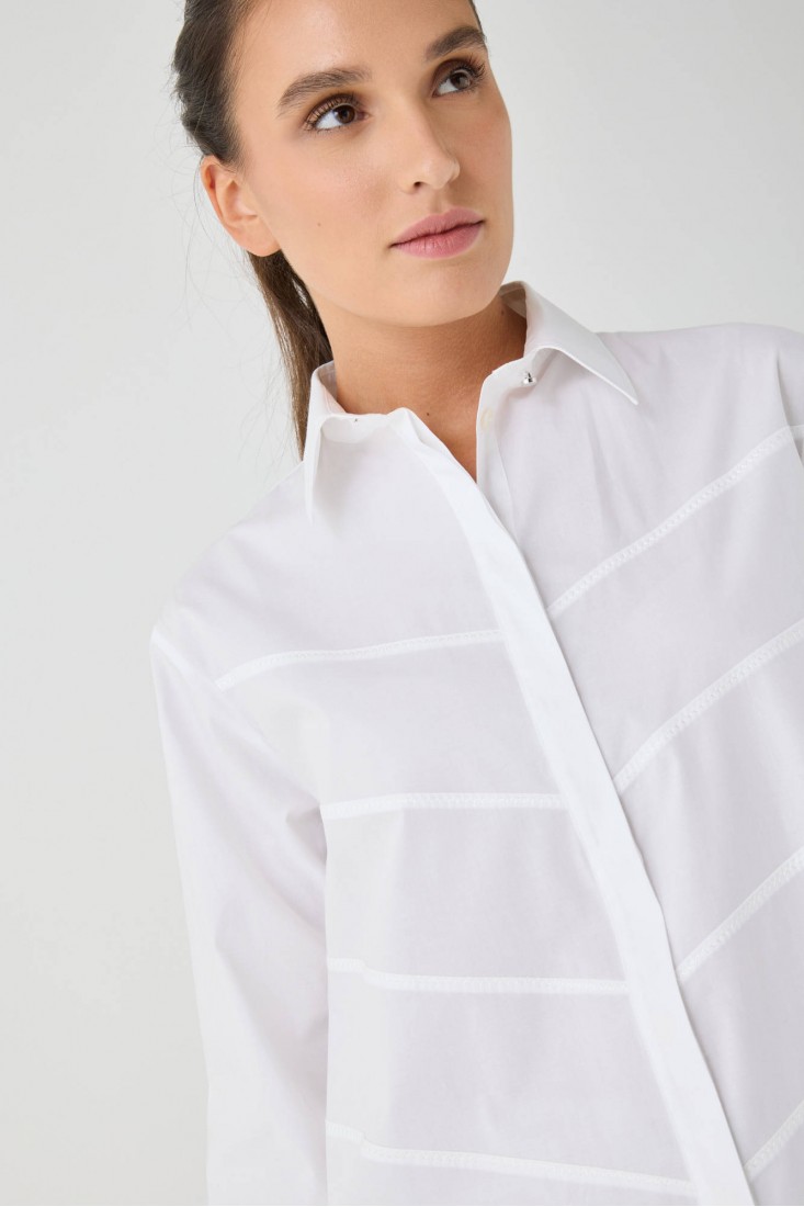 Zanetti 1965 Camicia cropped con ricami Outlet