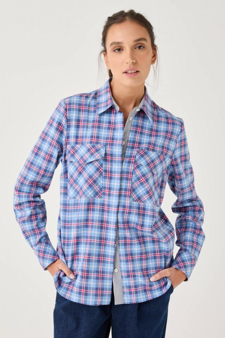 Zanetti 1965 Camicia a quadri con tasche frontali Vendita Calda
