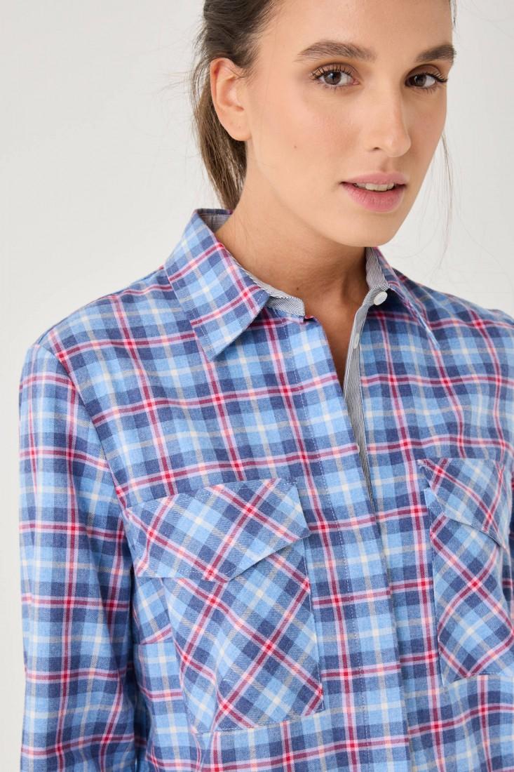 Zanetti 1965 Camicia a quadri con tasche frontali Vendita Calda