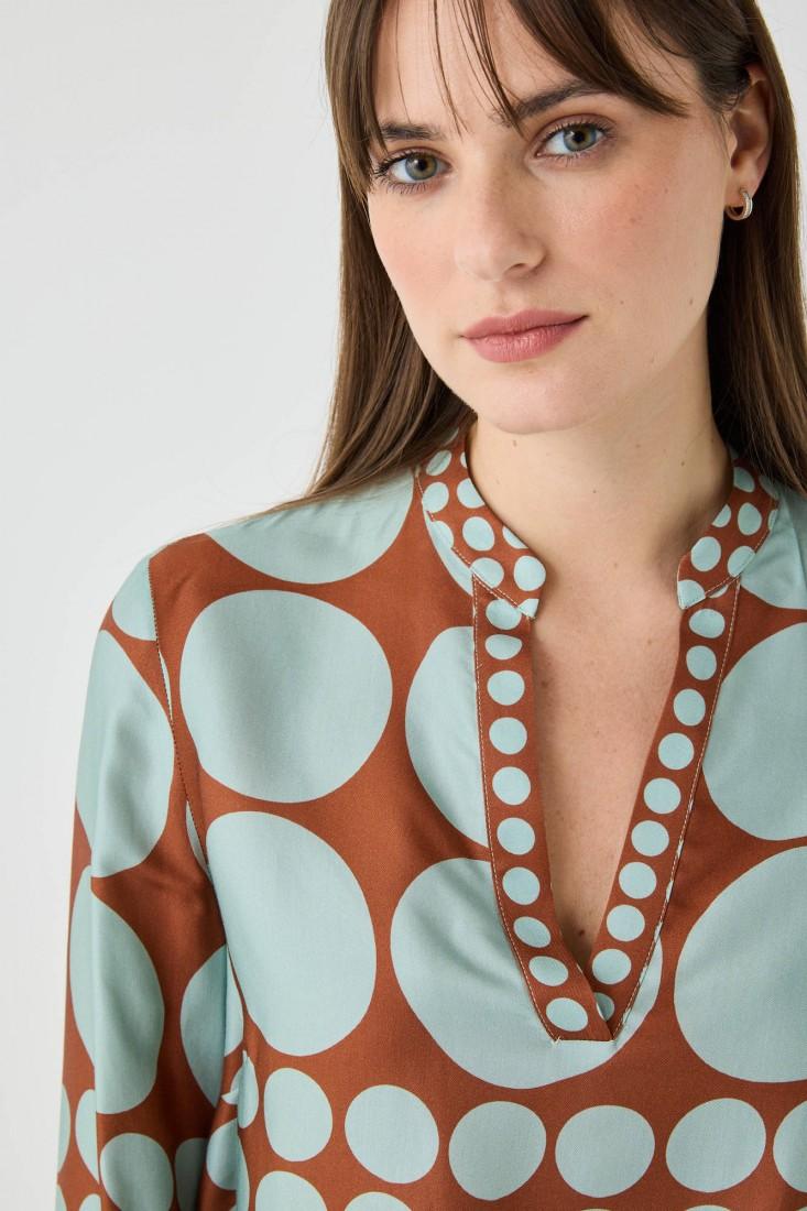 Zanetti 1965 Blusa con stampa geometrica Negozio