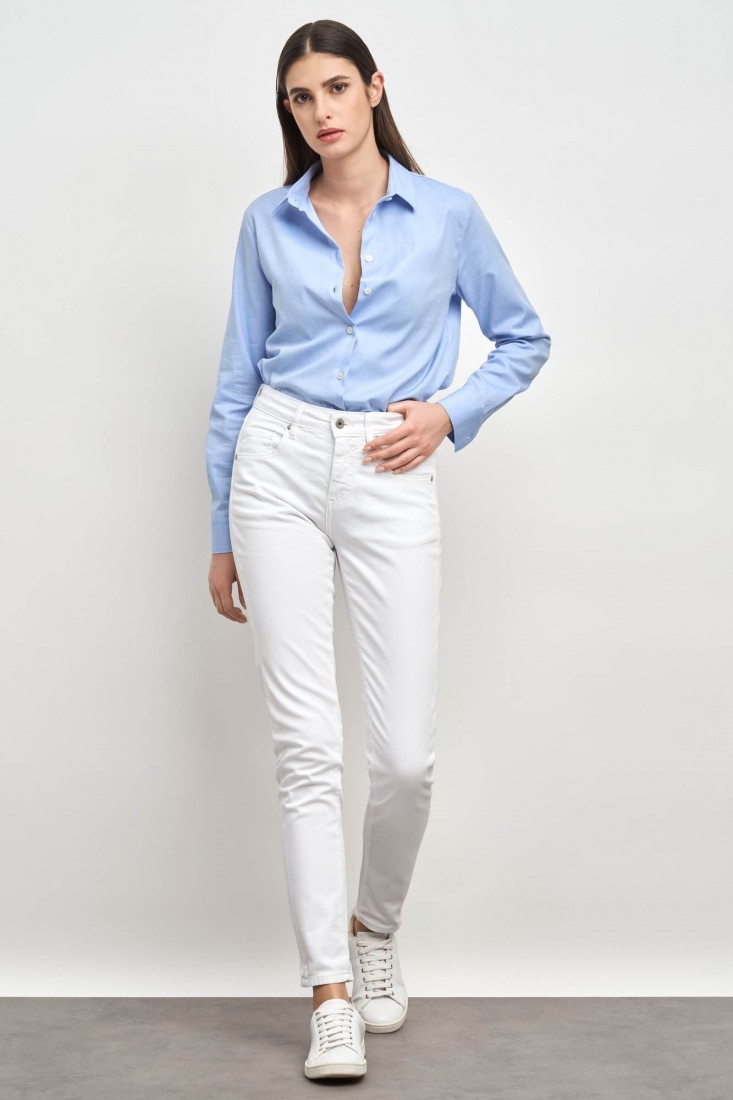 Zanetti 1965 Jeans stretch slim bianco Shopping Online