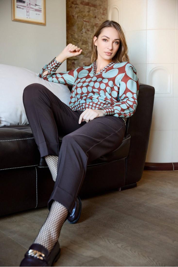 Zanetti 1965 Pantalone stretch con risvolto Affare Del Giorno