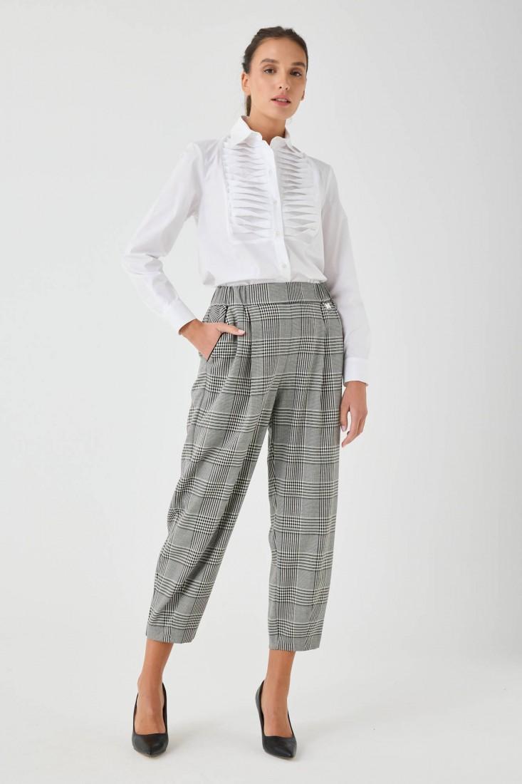 Zanetti 1965 Pantaloni carrot tartan Novità