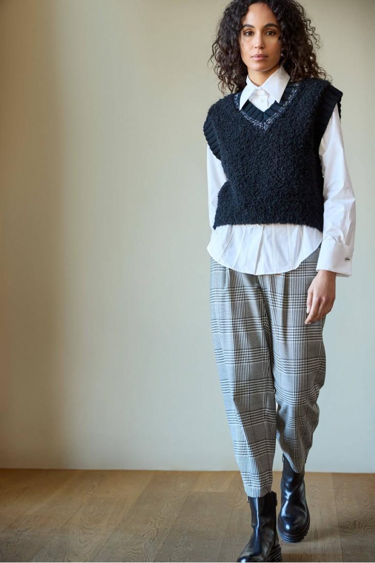 Zanetti 1965 Pantaloni carrot tartan Novità