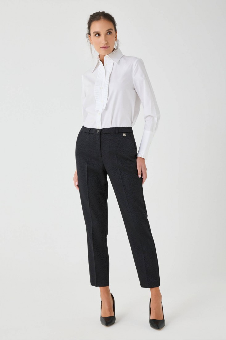 Zanetti 1965 Pantalone stretch animalier Presa