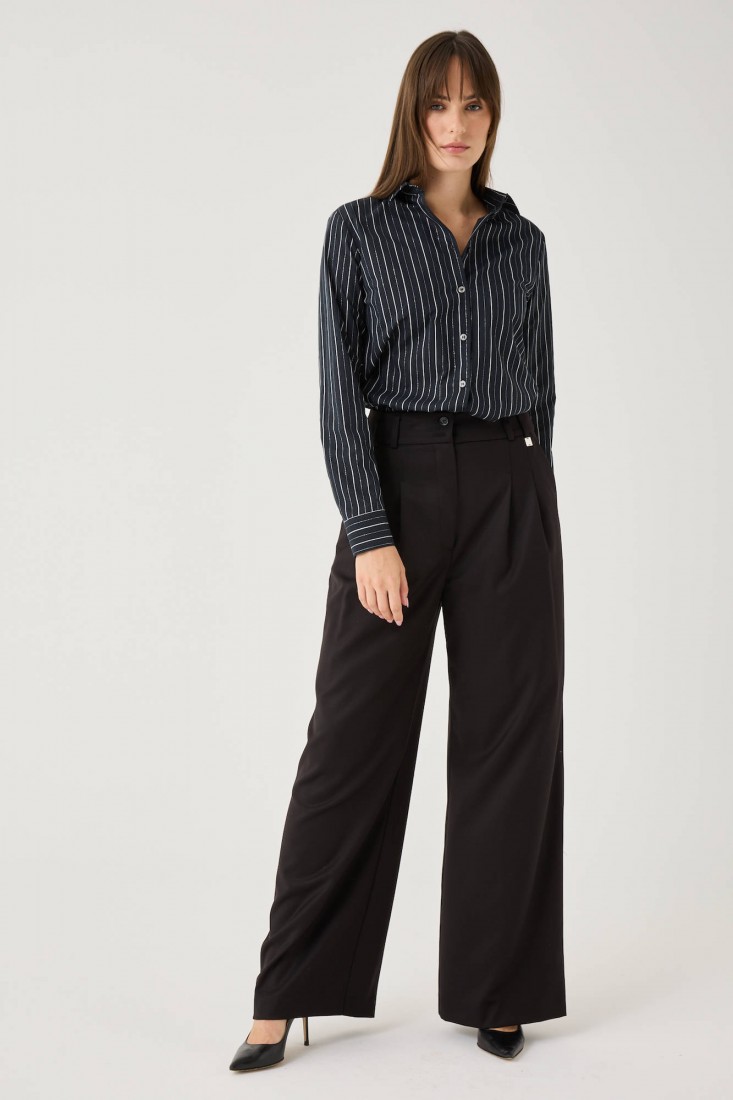 Zanetti 1965 Pantalone ampio in caldo misto viscosa stretch Sconto