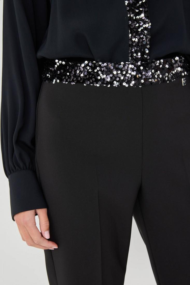 Zanetti 1965 Pantalone stretch con paillettes Economico