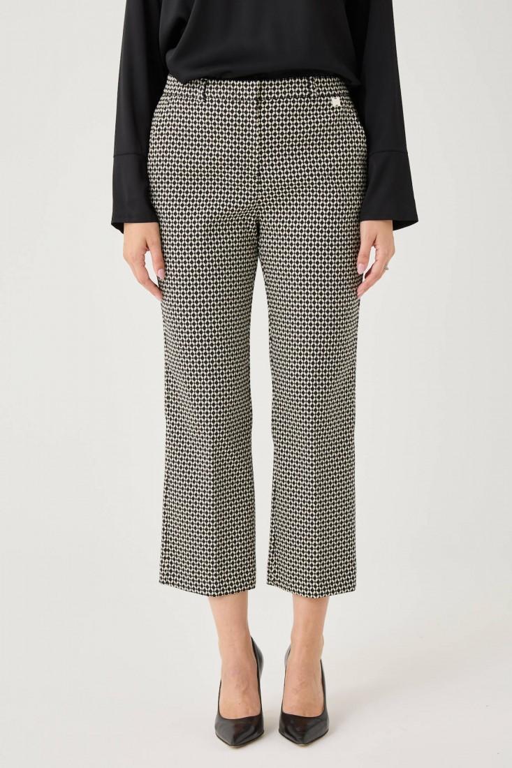 Zanetti 1965 Pantaloni ropped in punto milano jacquard Online