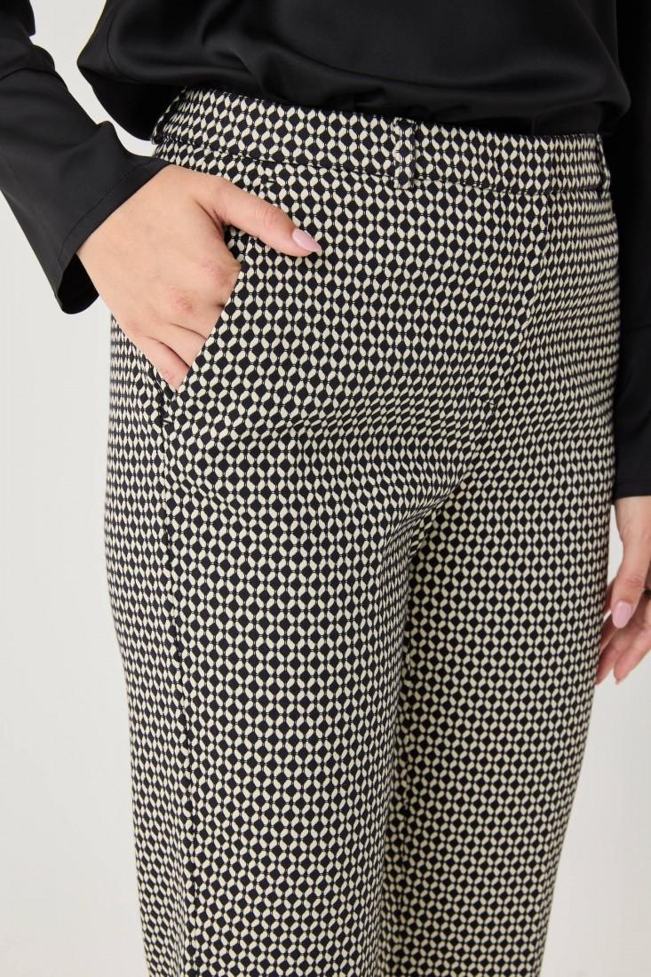 Zanetti 1965 Pantaloni ropped in punto milano jacquard Online