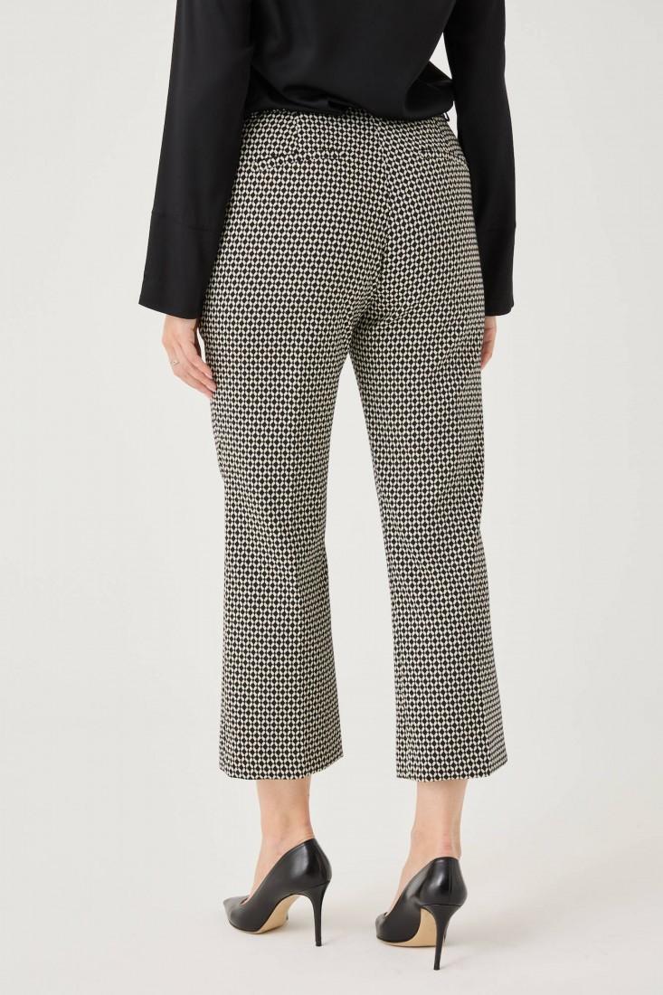 Zanetti 1965 Pantaloni ropped in punto milano jacquard Online