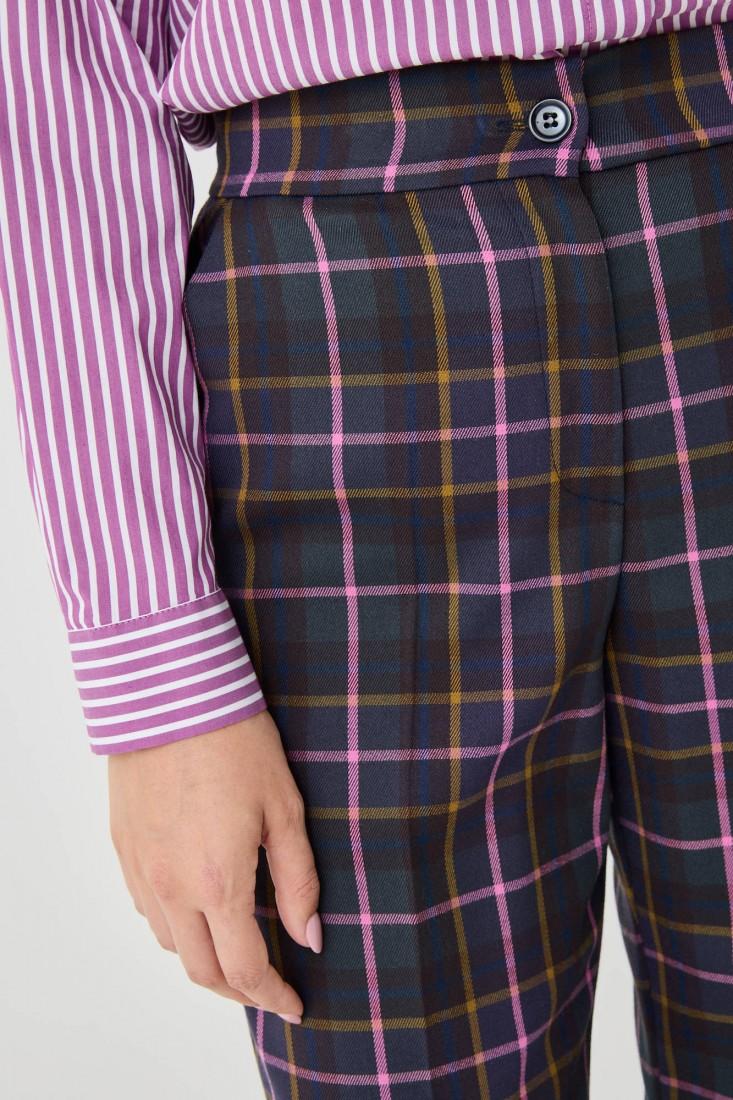 Zanetti 1965 Pantalone a quadri gamba dritta In Vendita