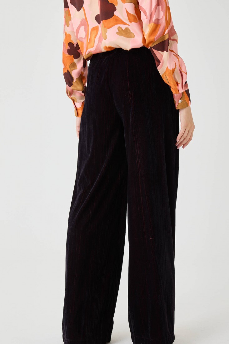 Zanetti 1965 Pantalone ampio in velluto liscio Hotsell