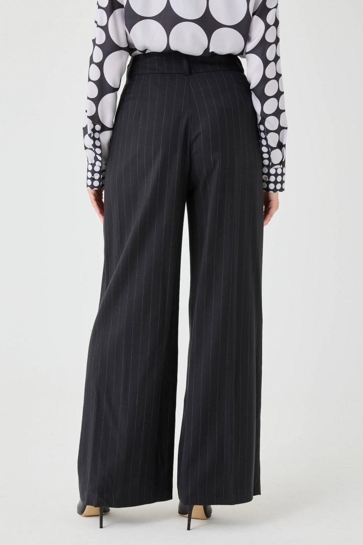 Zanetti 1965 Pantalone ampio gessato Vendita Calda