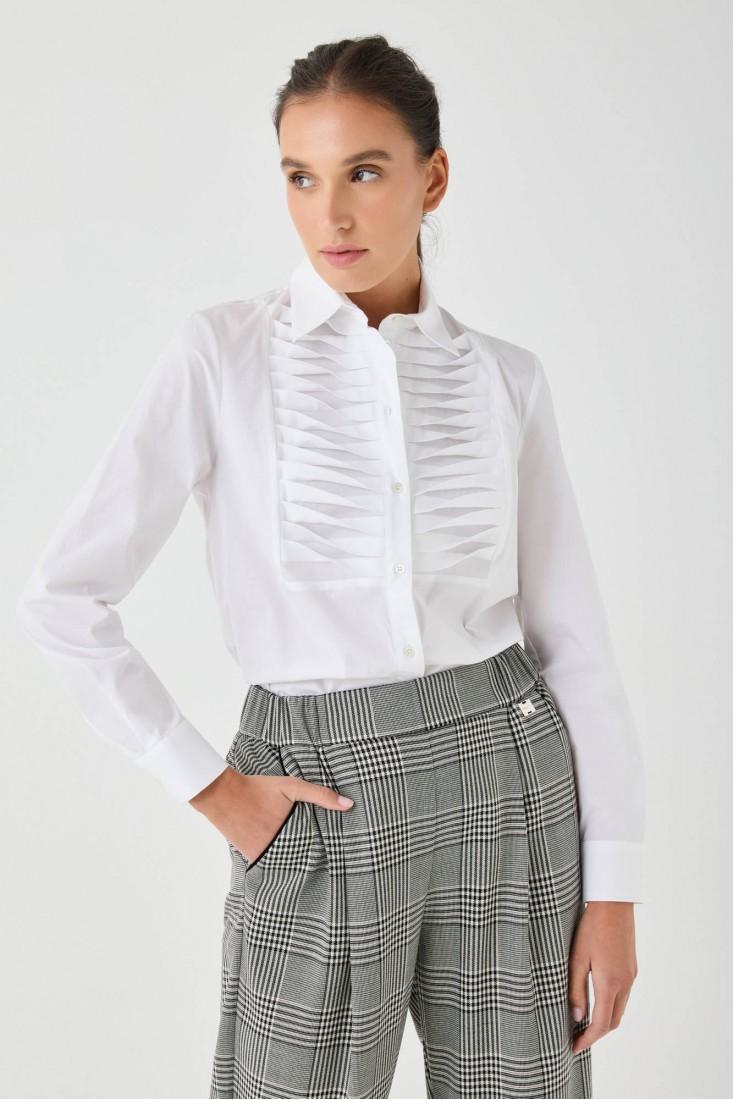 Zanetti 1965 Camicia con dettaglio a pieghe frontale Negozio