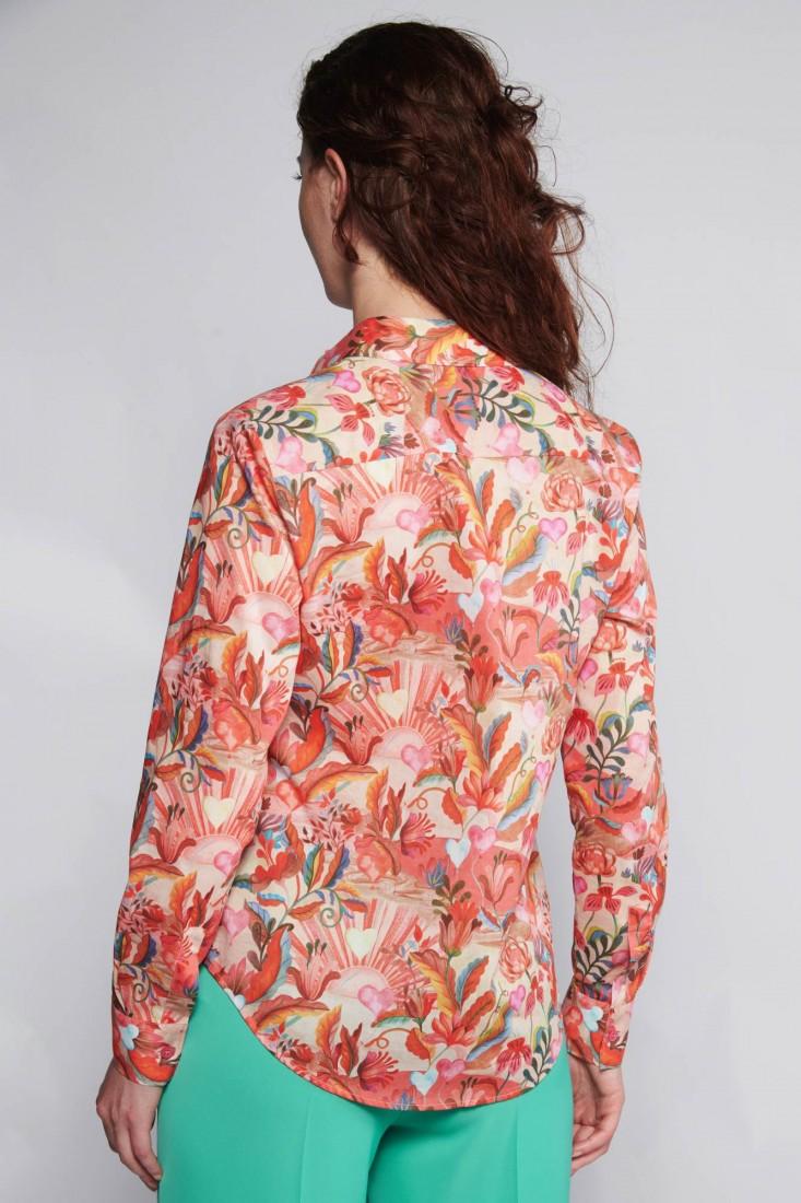 Zanetti 1965 Camicia in cotone stampato LIberty Vendita