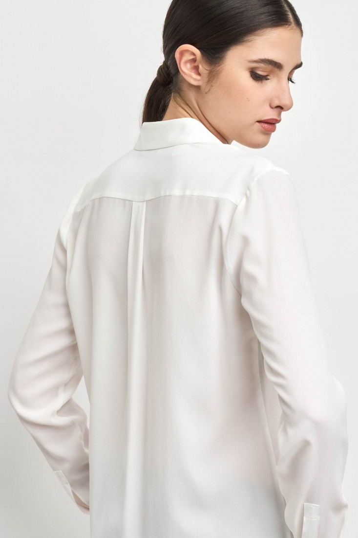 Zanetti 1965 Camicia morbida in crepe de chine Promozione