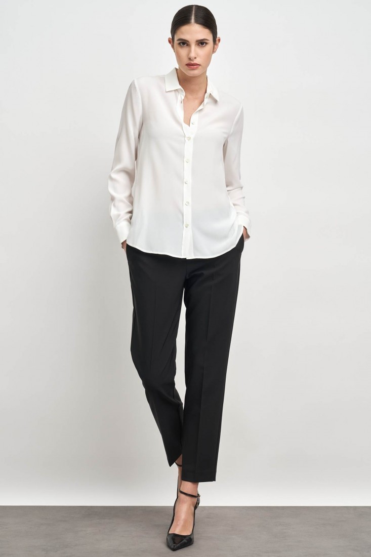 Zanetti 1965 Camicia morbida in crepe de chine Promozione