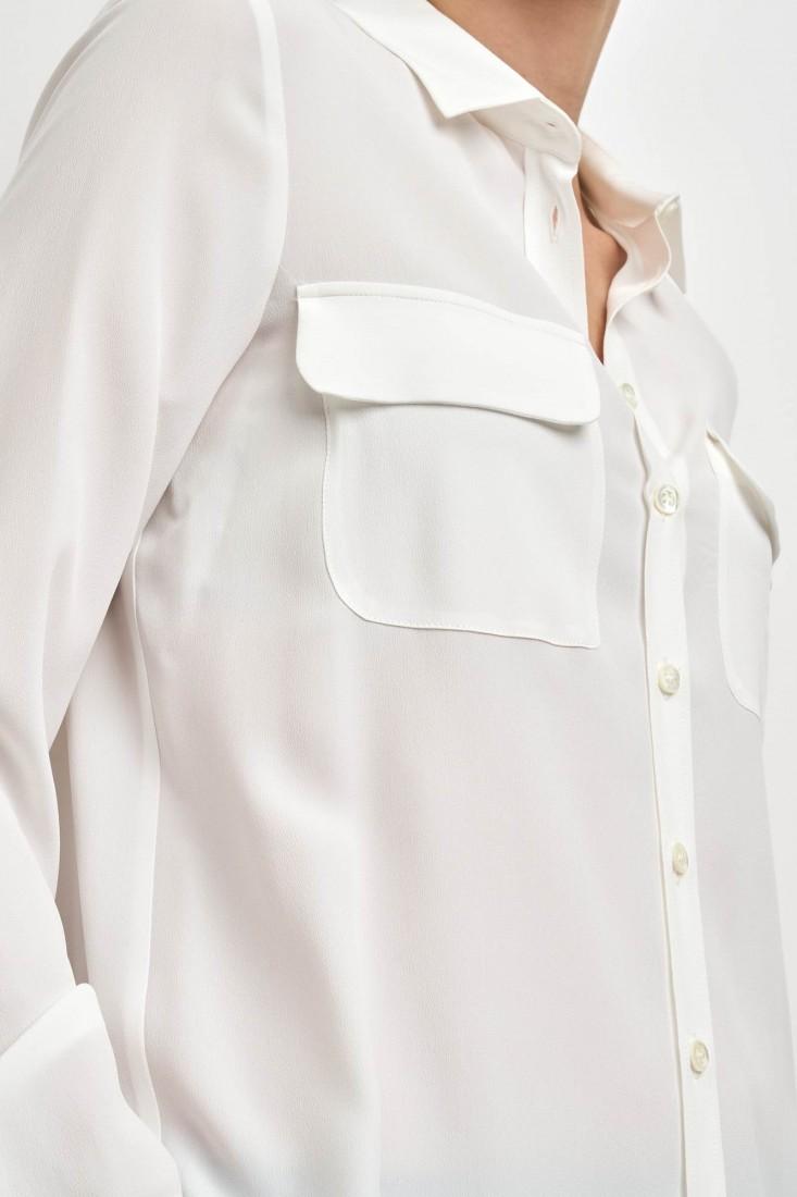 Zanetti 1965 Camicia in misto seta con tasche frontali CLOE Spedizione Gratuita