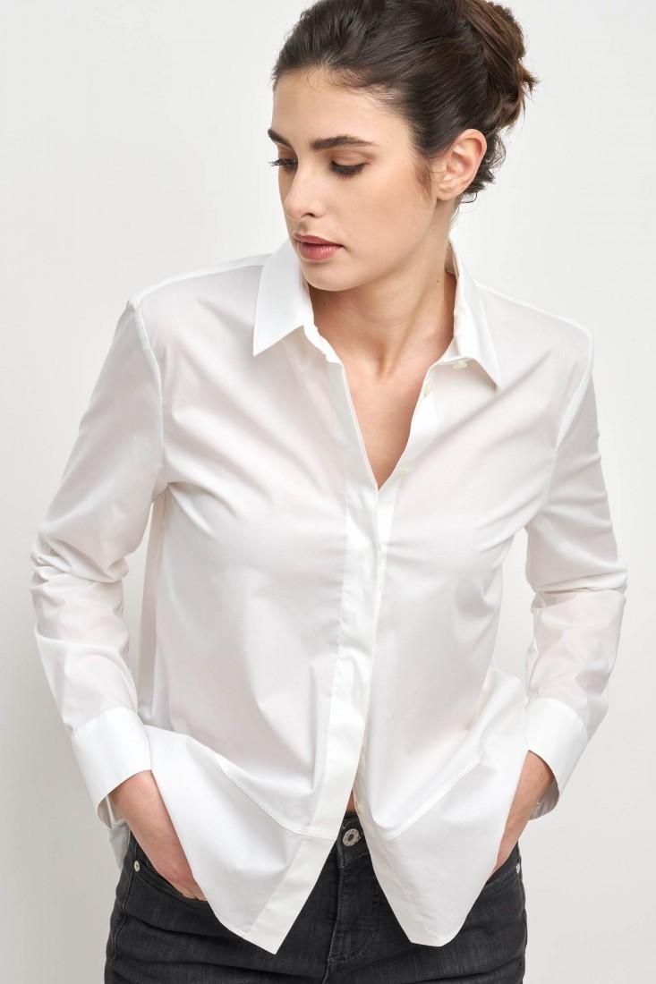 Zanetti 1965 Camicia asimmetrica in cotone Pezzi Unici
