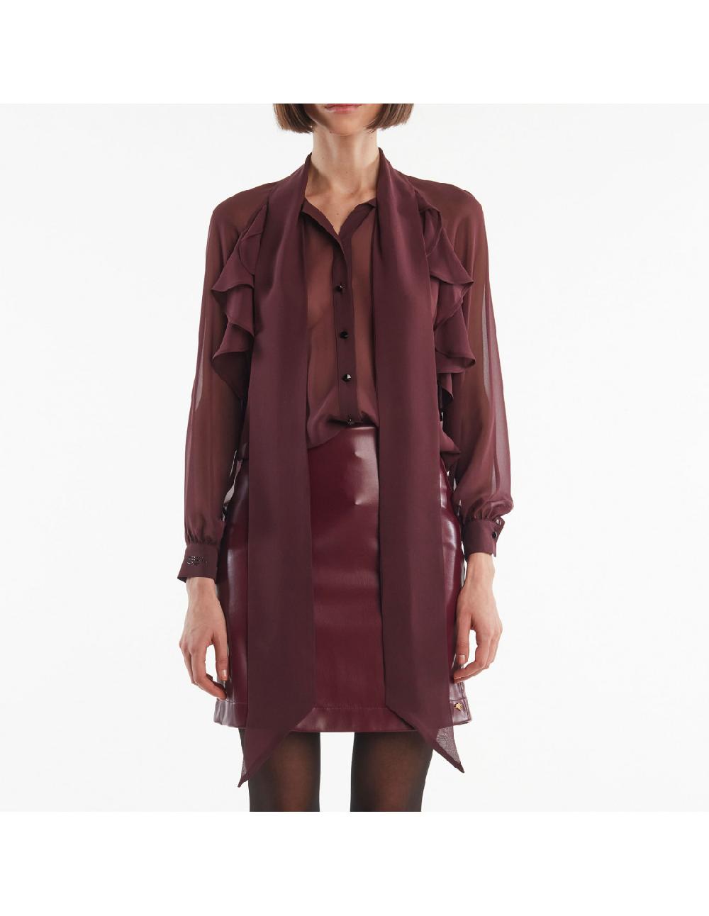Angelo marani CAMICIA CON ROUCHES Vendite Flash