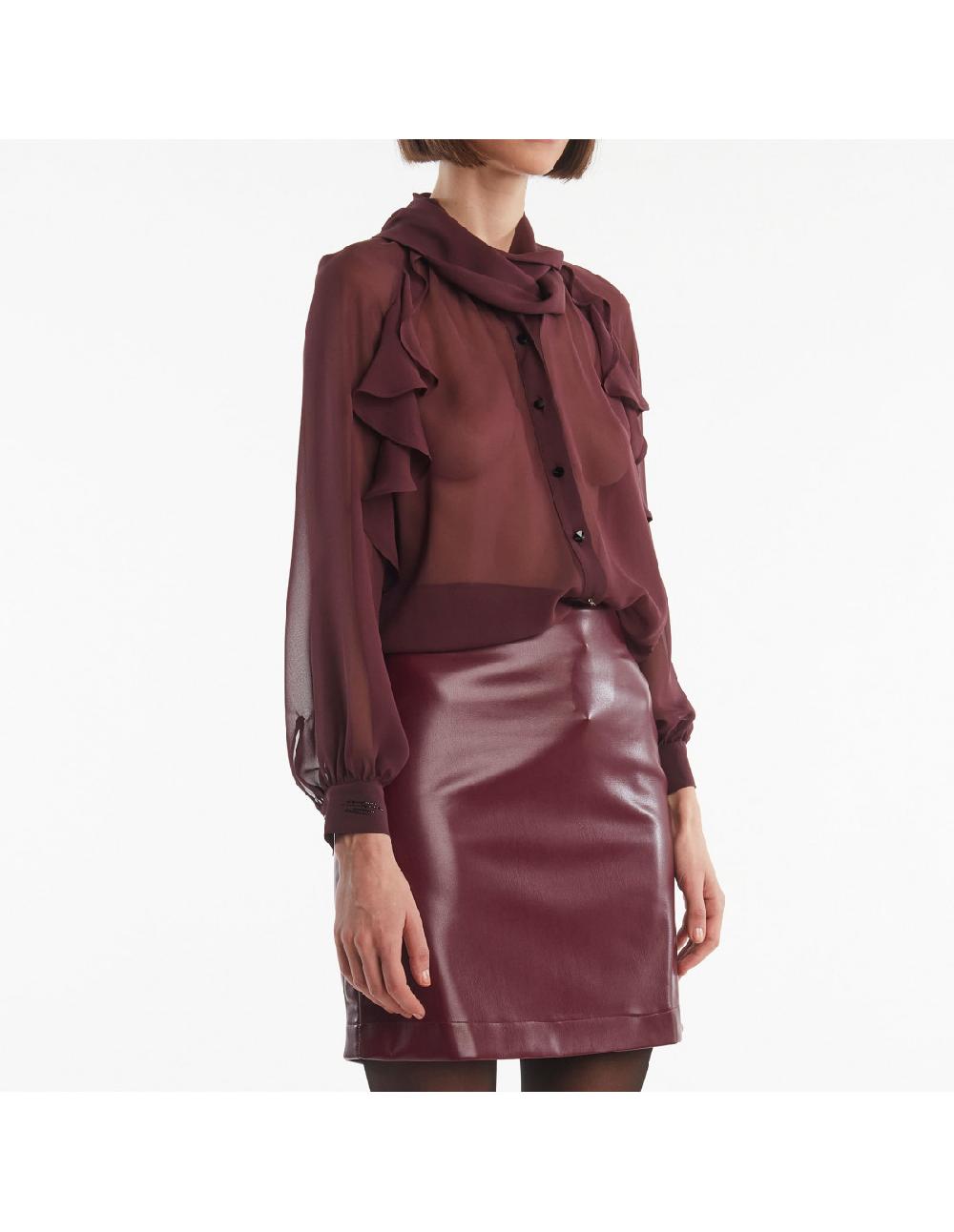 Angelo marani CAMICIA CON ROUCHES Vendite Flash