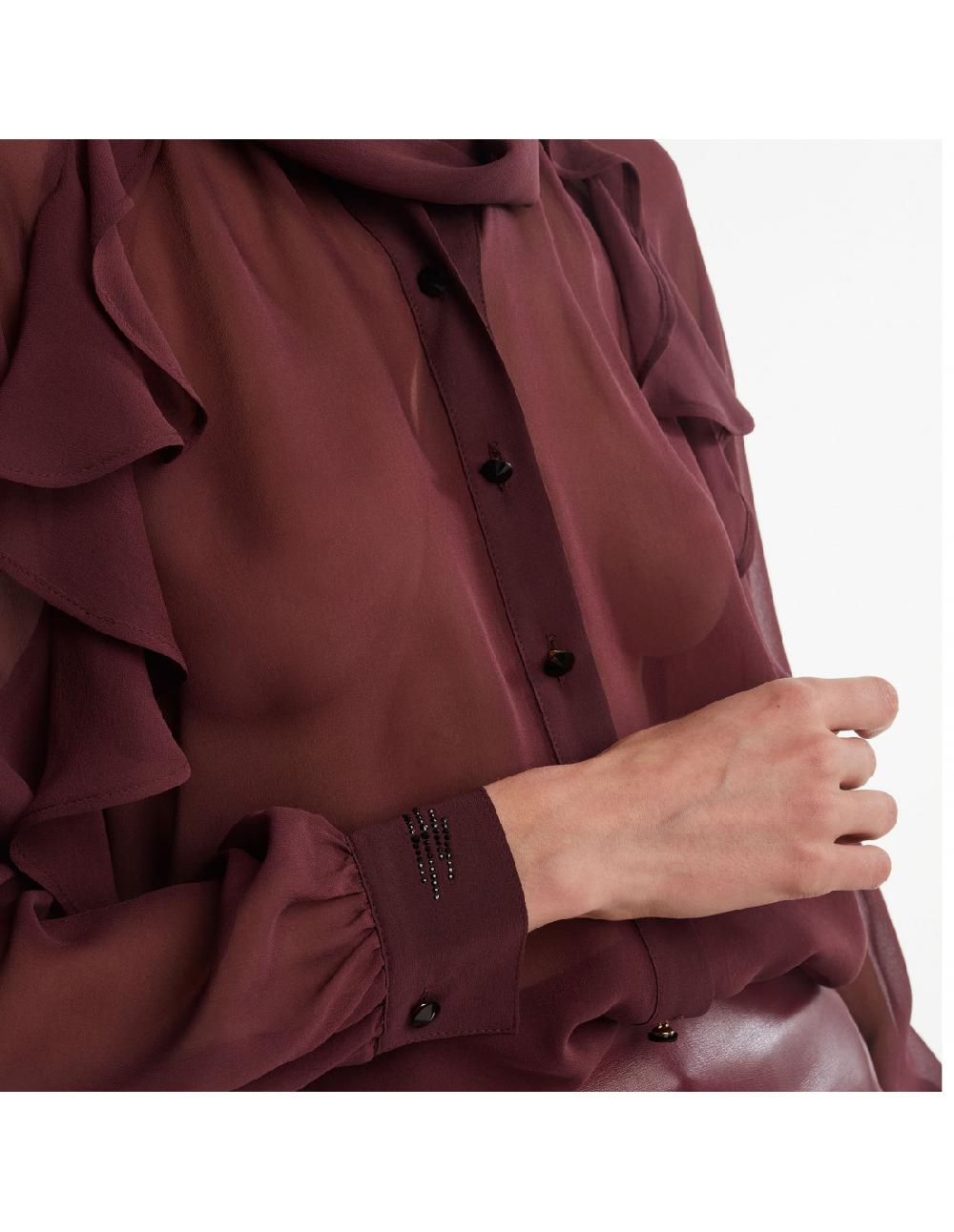 Angelo marani CAMICIA CON ROUCHES Vendite Flash