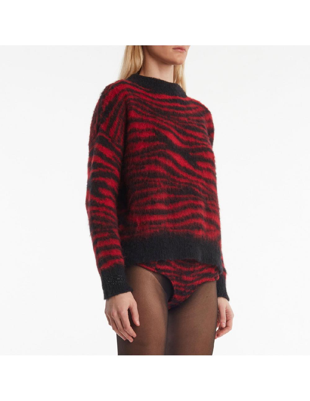 Angelo marani MAGLIA ZEBRA GARZATA IN ALPACA Fino Al -60%