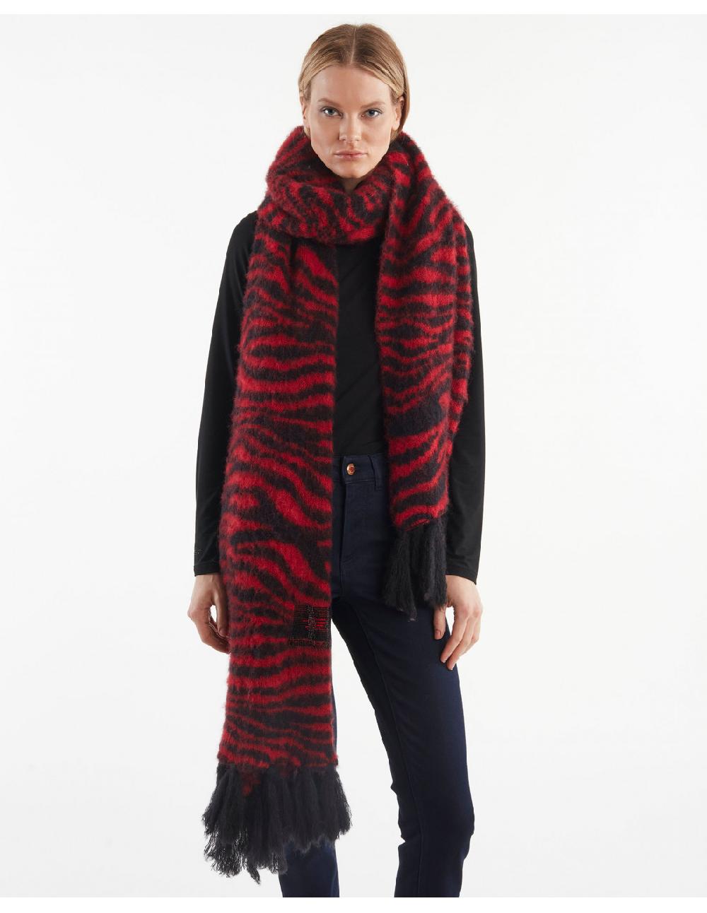 Angelo marani SCIARPA ZEBRA GARZATA IN ALPACA Shopping Online