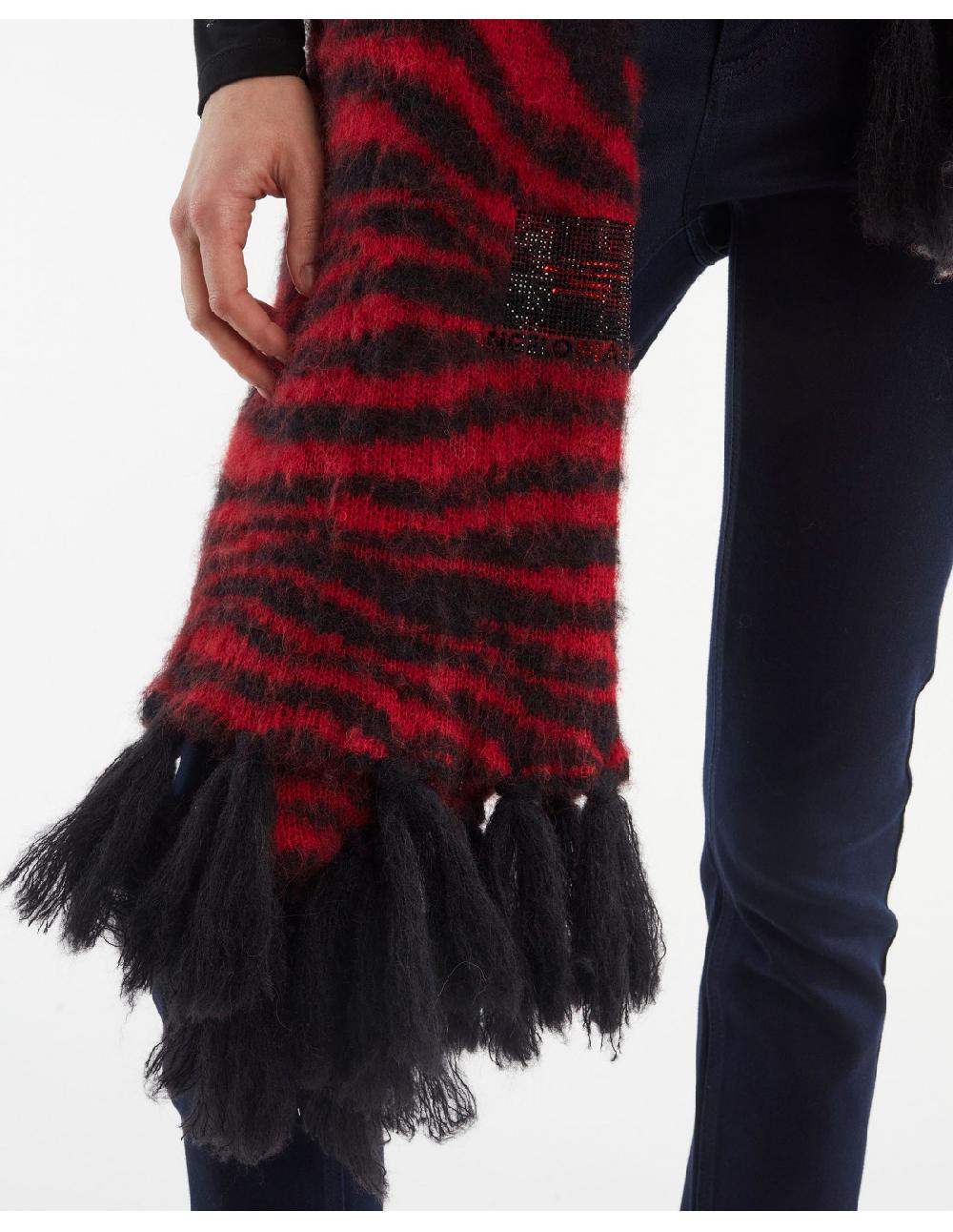 Angelo marani SCIARPA ZEBRA GARZATA IN ALPACA Shopping Online