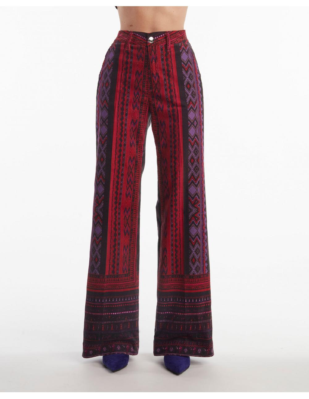 Angelo marani PANTALONE IN VELLUTOST SCACCHI Nuova