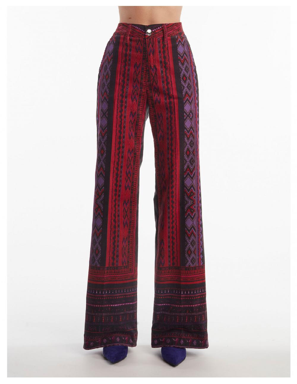 Angelo marani PANTALONE IN VELLUTOST SCACCHI Nuova