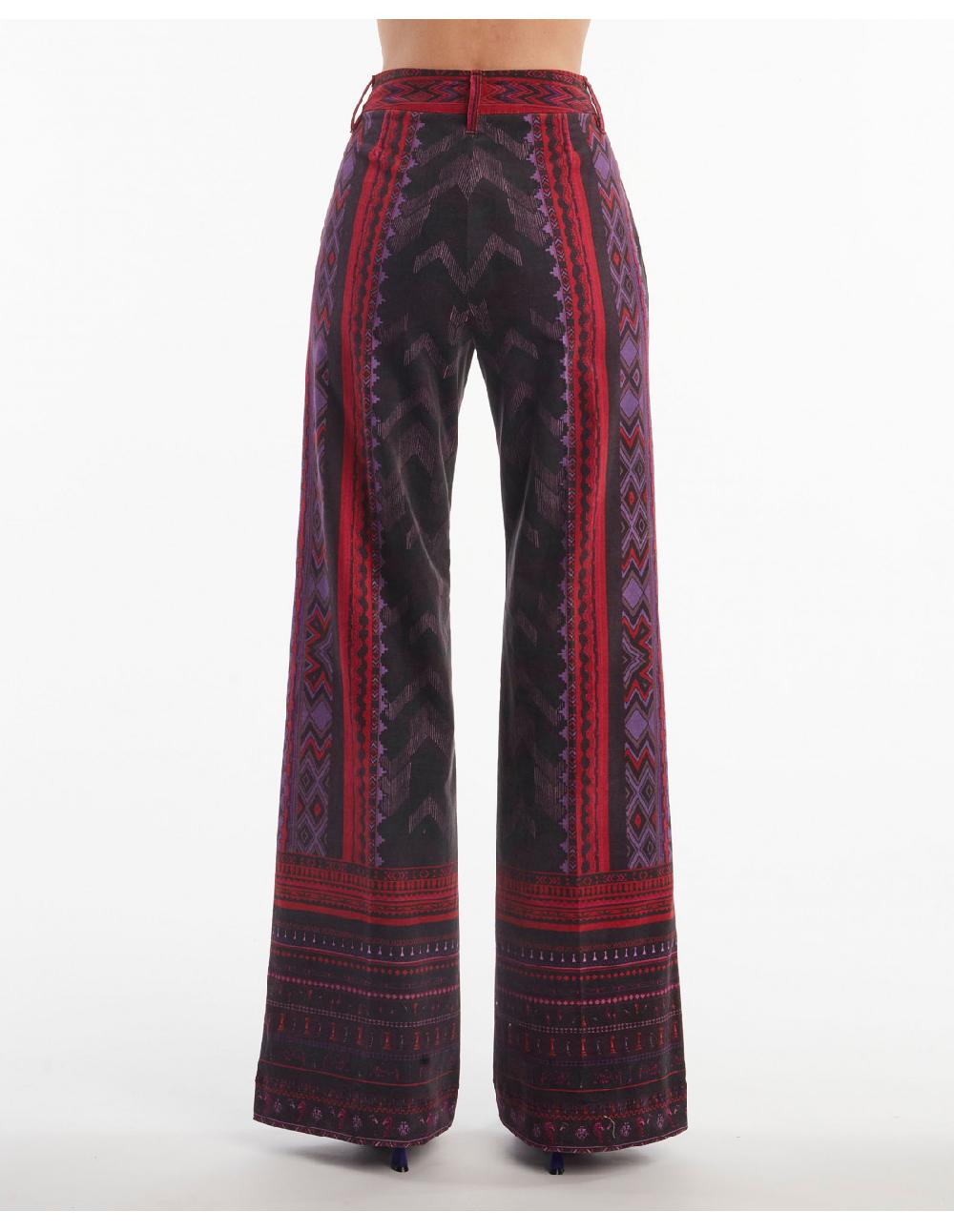 Angelo marani PANTALONE IN VELLUTOST SCACCHI Nuova
