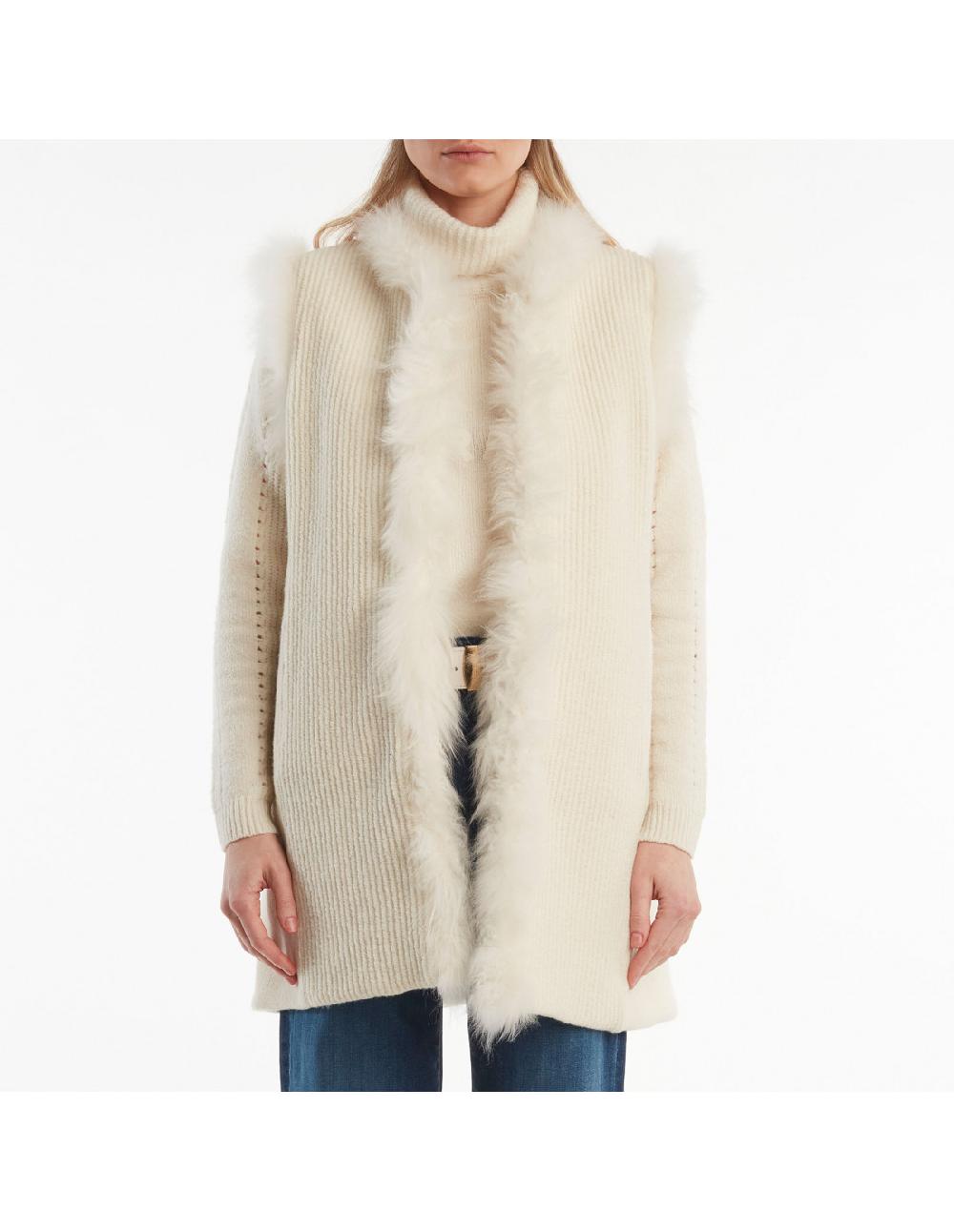 Angelo marani GILET C/BORDI IN PELLICCIA 2025