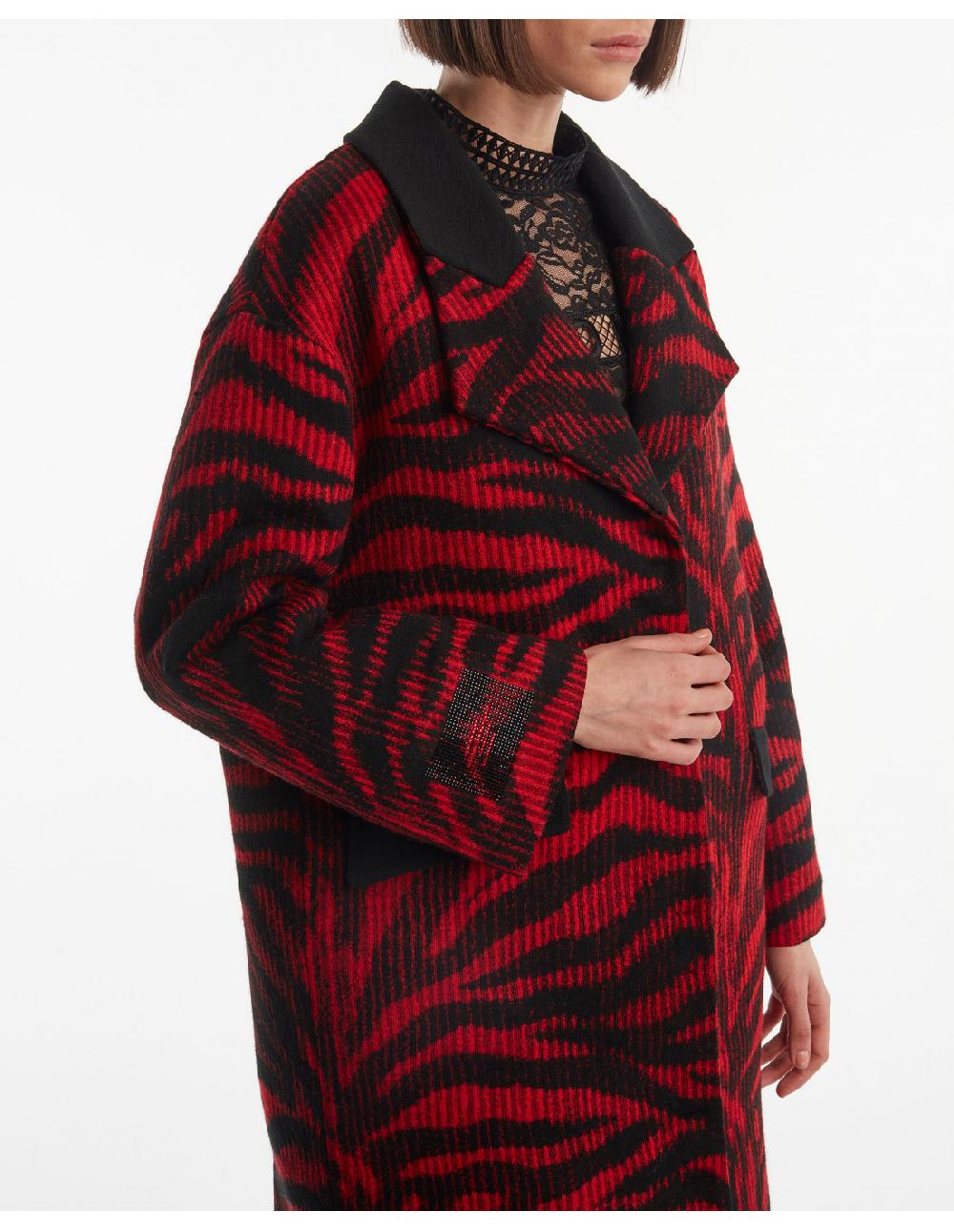 Angelo marani CAPPOTTO IN MAGLIA JAQUARD Nuovo